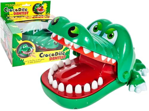 HUKITECH NEU Crocodile Dentist Krokodil Spiel Geschicklichkeitsspiel Aktionsspiel Partyspiel Zahnarzt Reflex Game Gesellschaftsspiel Familienspiel