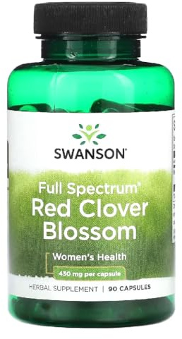 Swanson - Full Spectrum Red Clover Blossom, 430mg | Complément alimentaire | Soutien naturel | Santé naturelle - 90 capsules