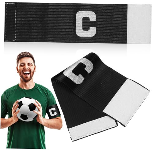 KITANDOVE Fußball Kapitänsbinde 2er Satz Elastische Sportarmbinden C-bänder Für Erwachsene Sichtbar Mit Kontrastfarben