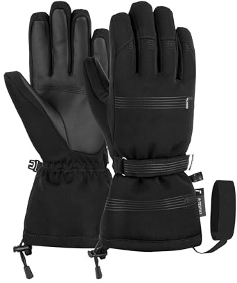 Reusch Cozy Down R-TEX® XT Gants d'hiver, Chauds, imperméables, Coupe-Vent et Respirants, Gants d'hiver, Gants de Neige, Gants de Ski pour Femme, 7, Noir