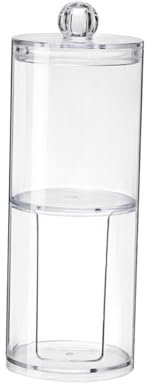 FOMIYES Wattepadhalter Und Wattestäbchenbox Organizer Robustem Material Mit Deckel Für Bessere Aufbewahrung Von Wattepads Und Wattestäbchen