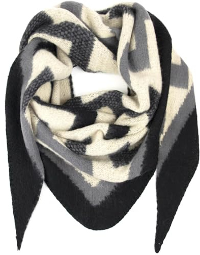 Glamexx24 Damen Dreiecksform Winterschal: Liebe Muster Halstuch Trend XXL Sehr Weicher Schal