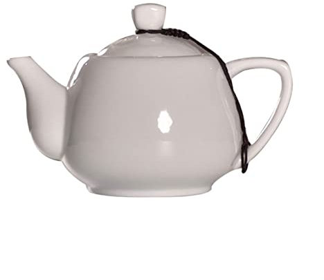 SBCGFY Teiera in Porcellana Bianca da 250 ml, squisita e Resistente Piccola teiera in Ceramica, Semplice teiera a Forma di Fiore