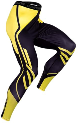 Legging Homme, Pantalons Sport de Compression Stretch Collant Cool Dry Fitness Musculation Respirant Base Layer pour Running Jogging Cyclisme Course
