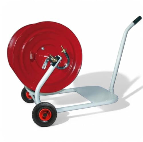 Briconess.com Carrello avvolgitubo per irrorazione con pianetto Porta Pompa in Acciaio