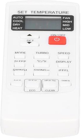 Sostituzione del Telecomando Universale ABS AIR CONDIZIONE PER AUX YKRH/102E-Accessorio Durevole e Facile da Usare con Durata della Batteria Lunga, Elegante Design Bianco
