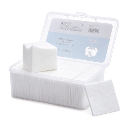 1000 Stück Wattepads – 5,4x4,6cm Extra Dünne Vliesstoff Kosmetikpads | Toner-sparend für tägliche Gesichtspflege & Abschminken, fusselfreie Reinigung für empfindliche Haut und effiziente DIY