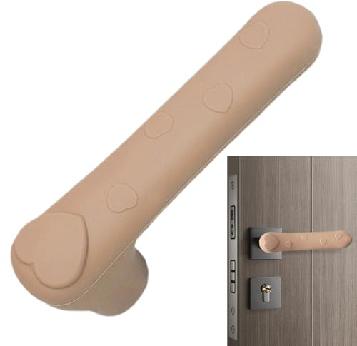 Funda de Silicona para Manillas de Puerta | Cubierta de Tirador - Protector Con Diseño Corazón Seguridad Infantil Para Hogar Cocina Baño Manija Plana
