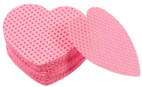 Healvian 4 Boxes Heart-shaped Nail Glue Remover Pads Disposable Nail Polish Cleaning Wipes for Salon and Home Use Soft Gentle Cotton Pads for Polish Removal
