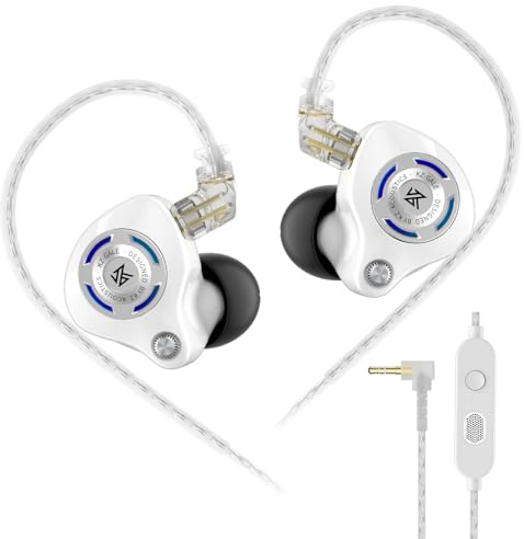 KZ Gale Écouteurs filaires avec Microphone, Hi-FI, Basses Profondes, Confortables pour Jeux, Pilote Super linéaire IEM pour Les Jeux, compatibles avec PC, PS5, PS4, Nintendo, Switch, Steam Deck (3,5
