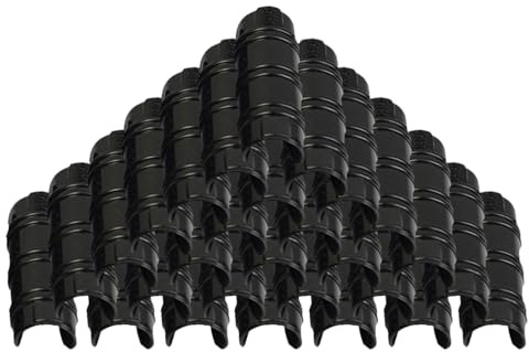 OSALADI Pinzas para Invernadero de PC y ABS 30 Unidades de 20 MM Clip para Película y Malla Resistente a Rayos UV Compatibles Estructuras de Acero para Túneles y Cobertizos