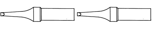 Weller Professional ET R (4ETR-1) Lötspitze Meißelform Schlank zum Weller Professional WE 1010, Breite 1,6 mm, Dicke 0,7 mm, 1 Stück (Packung mit 2)
