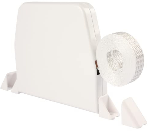 ROLLLRA | Gurtwickler Aufputz inkl. Abdeckkappen Rollladenwickler mit Gurtführung, sowie Gurtband mini 14mm Gurtbreite