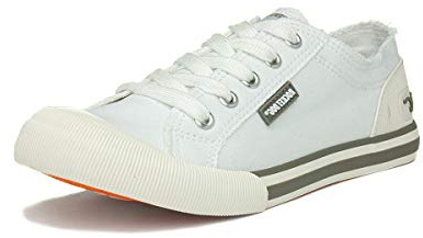 Rocket Dog Womens/Ladies Jazzin Canvas Lace Up Shoe (7 UK) (White)