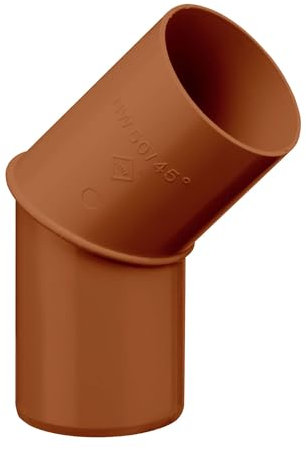 INEFA Coude Descente 45° PVC 75mm Marron Raccord Tuyau Pluvial Montage Facile