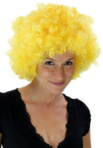 WIG ME UP - PW0011-PC2B Afroperücke Afro Perücke Gelb Tokyo Funk Disco