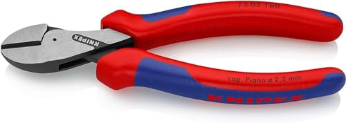 KNIPEX X-Cut Kompakt-Seitenschneider hochübersetzt mit Mehrkomponenten-Hüllen 160 mm, 73 02 160