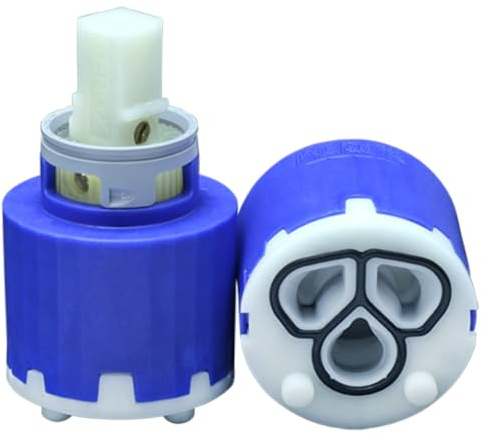 Schläfer | 480050-35 mm-Mischbatterie-Kartusche, Keramik-Ersatzkartusche für Niedrigen, Einhebel mit 2 Füßen, Kerox, Mischbatterie mit rechter Öffnung, Küche, Badewanne, Spart Wasser und Energie