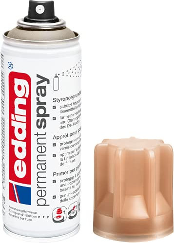 edding 5200 Permanent Spray Styroporgrundierung - 200 ml - Grundierung zur Vorbereitung von Styropor-Gegenständen, Schutzschicht für beste Haftung von Acryllack