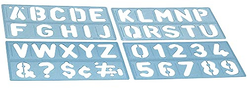 CSP 1800 - Schablone Beschriftung Buchstaben und Zahlen 100 mm