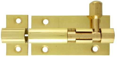 Merriway BH01399 50mm (2 inch) Polished Solid Brass Surface Door Bolt
