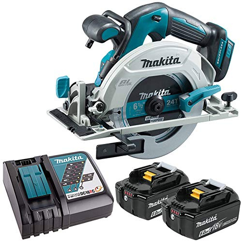 Makita DHS680 18V Brushless Circular Saw with 2 x 6.0Ah Batteries & Charger