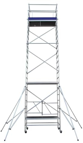 Aumexx Eco - Line Klappgerüst Module A+B+C+D - Fahrgerüst - Geeignet Für Privatgebrauch - Klappgerüst - Rollgerüst - Zimmergerüst - Klasse 2 - Aluminium - 7.8m Arbeitshöhe