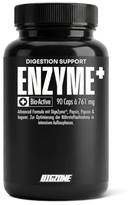 Big Zone Enzyme+ (90 Kapseln) | Enzyme Verdauung/Verdauungsenzyme | Kann Magen & Verdauungsbeschwerden lindern
