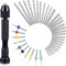 57-Piece Hand Drill Set With Pin Vise, 46 Micro Twist and 10 PCB Mini Bits for Resin, Polymer Clay, Craft, DIY Jewelry (0.1-1mm, Random Color)