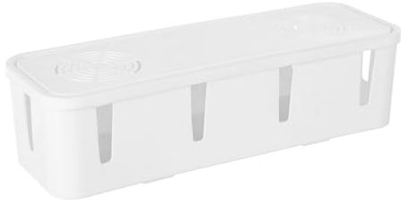 D.RECT Scatola per la gestione dei cavi per cavi esteticamente bianca, 270 x 75 x 75 mm