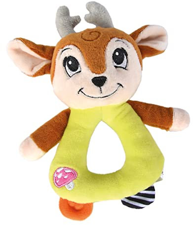 Simba 104010115 - ABC Forest Friends Greifling, REH und Fuchs mit Rasselball, 19cm, Babyspielzeug, ab den ersten Lebensmonaten
