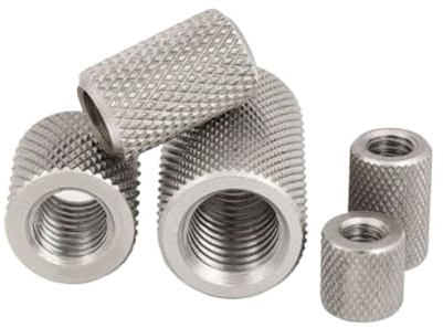 SEIDER 1-5 Teile/los Rändelmutter M3 M4 M5 M6 M8 M10 M12 M16 Edelstahl Lange Verlängerung Rändelmutter Von Hand Anziehen(M5x20 5pcs)