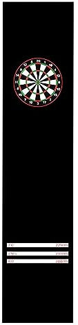 QCHIAN rutschfeste Dartmatte mit Wurflinien, professioneller Gummi-Dartteppich, Dart-Bodenmatte, geeignet for Innenhallen, Räume, Bars, Dartplätze, 118 x 26 Zoll (Color : Black)