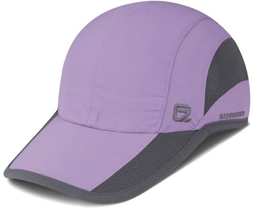 GADIEMKENSD Schnelltrocknendes Sportkappe UPF50+ Leichtgewichtig Atmungsaktiv Weich Outdoor Laufmütze für Frauen Baseballkappen Lila