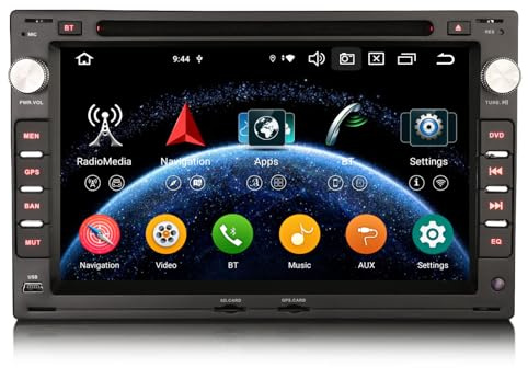 erisin 8 Kern Android 14 Autoradio Navi für VW Passat B5 Jetta MK4 Sharan Polo T5 Skoda Octavia Superb DAB CarPlay WiFi OBD2 BT5.0 DSP Canbus SWC 4GB+64GB