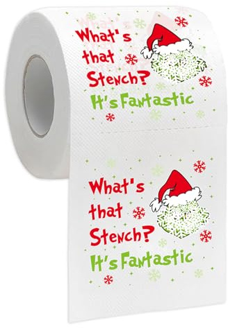 Papier Toilette de Noël Amusant, Décorations de Salle de Bain de Noël, Papier Toilette Fantaisie pour les Fêtes, Cadeaux de Noël Amusants, Articles de Fête