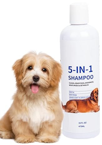 Hundeshampoo,Feuchtigkeitsspendendes Hundeshampoo,Trockene Haut und Juckreiz linderndes Haustiershampoo für Hunde | 16fl Oz Hundeshampoo und Fellwaschmittel, Formel für empfindliche Haut, Haustiersham