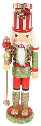 ROMISBABA Muñeco De Madera De Navidad Nutcracker Figura Decorativa De Adorno para Hogar y Fiestas Navideño
