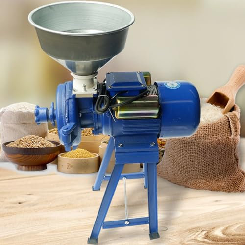 Commercial Stainless Steel Soybean Grinder Industrial Flour Milling Machine，3000W Electric Mill Grinder for Wet Dry Cereals - Rice Corn Grain Coffee Wheat Feed Flour Grinding Machine with Fu
