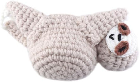 Toddmomy Unique Knitted Sloth Pendant Decorative Hanging Planter Crochet Plant Hanger for Balcony
