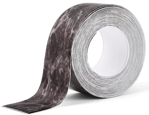 flintronic Bath Sealant Strip, 5M/16.4FT Self Adhesive Caulk Strip Sealant Tape, Waterproof Sealing Tape for Bathroom, Toilet, Kitchen, Bathtub, Wall Corner, Shower (Black Marble, 19 x 19mm)