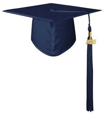 Generisch Chapeaux de fête pour adultes, toque de diplôme de bachelor, toque d'uniforme scolaire, toque de diplôme pour étudiants adultes, hommes, Casquette La, Marine, taille unique