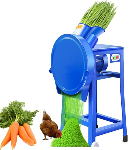 Tritatutto Elettrico, Mulino Commerciale for Mangime for Animali in Acciaio Inossidabile, Polverizzatore for Tagliafieno for Carichi Pesanti con Spessore Regolabile, Affettare e Macinare