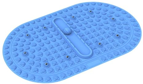 Etyldya Tapis Massage Pieds Tapis Jeu Sensoriel Tapis Acupression Tapis Pression Silicone Pliable Fonction Massage Convient à La Salle de Bain Bureau Esp, Bleu