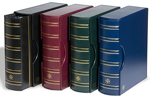 Leuchtturm 337958 Raccoglitore ad Anelli Grande - Album per la Raccolta di Monete dal Design Classico GIGANT - Incluso Astuccio - Verde