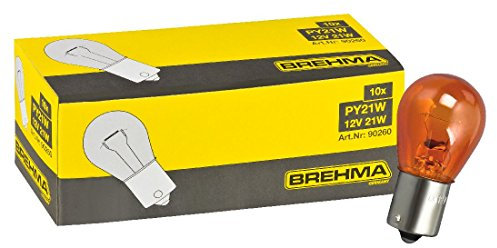 BREHMA 10x PY21W Blinkerlampe Blinkerbirne 12V orange gelbe Kugel Lampe BAU15s