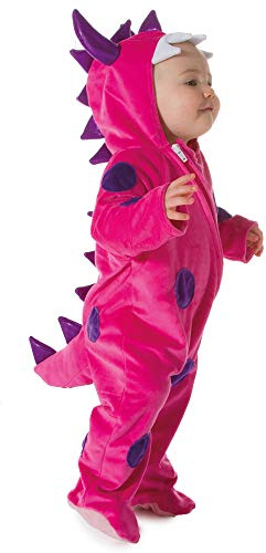 PRETEND TO BEE rosa och lila dinosaurie monster onesie maskeraddräkt för barn/småbarn/baby, 12-18 månader