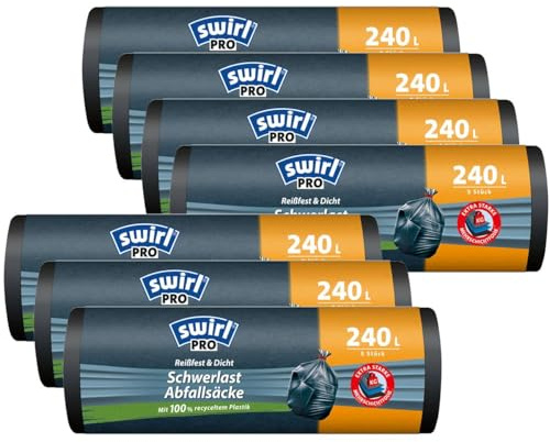 Swirl Schwerlast Säcke 240L 5 stk./ Rolle (7er Pack)