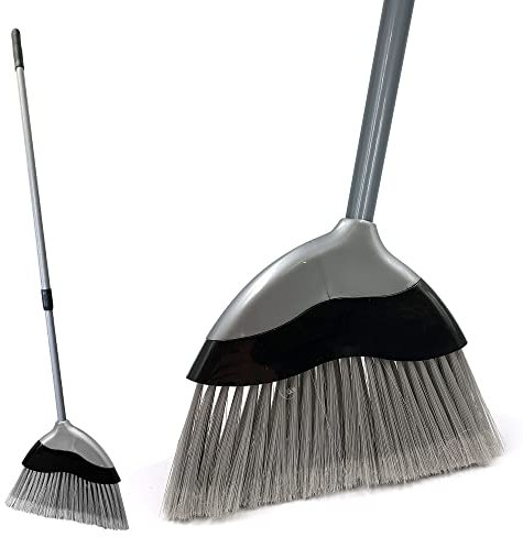 Telescopic Indoor Sweeping Broom Soft Angled Slim Floor Sweeping Corn Broom Brush - Perfect Indoor Soft Bristle Brush Sweeper Cleans Laminate Wood Tile Kitchen Flooring