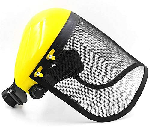 Rete metallica in acciaio con visiera cappello casco di sicurezza per motosega decespugliatore Full Face Protector Mask